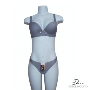 Conjunto lencería sin costura con tiras bordadas push up – T. 38/85 (C) + M/L