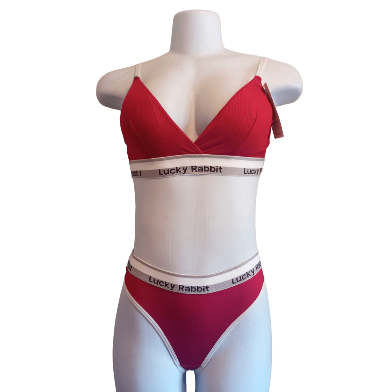 Conjunto lencería de algodón con tiras ajustables – T. M/XL, 3 niveles de ajuste